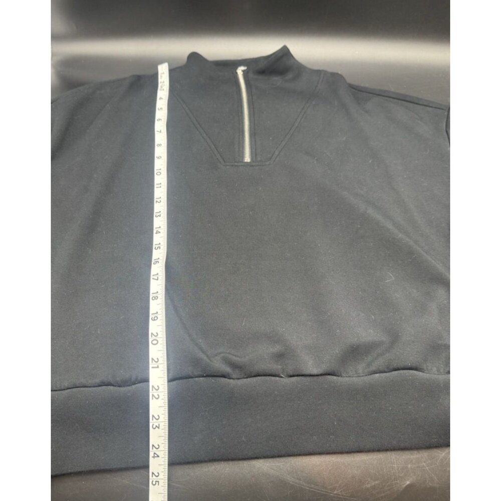 Varley Black Doublesoft Hawley 1/2 Zip Womens Sweatshirt L Soft Luxe Athleisure - Picture 10 of 10